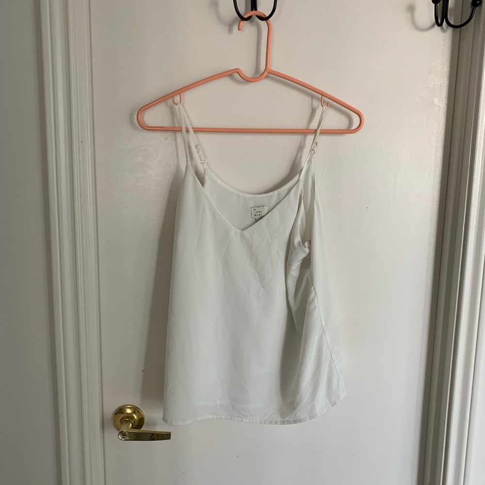 White A New Day Tank Top